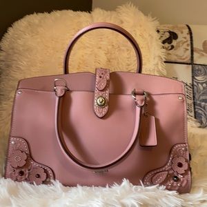 Coach Mercer Satchel 24 in tea rose tooling